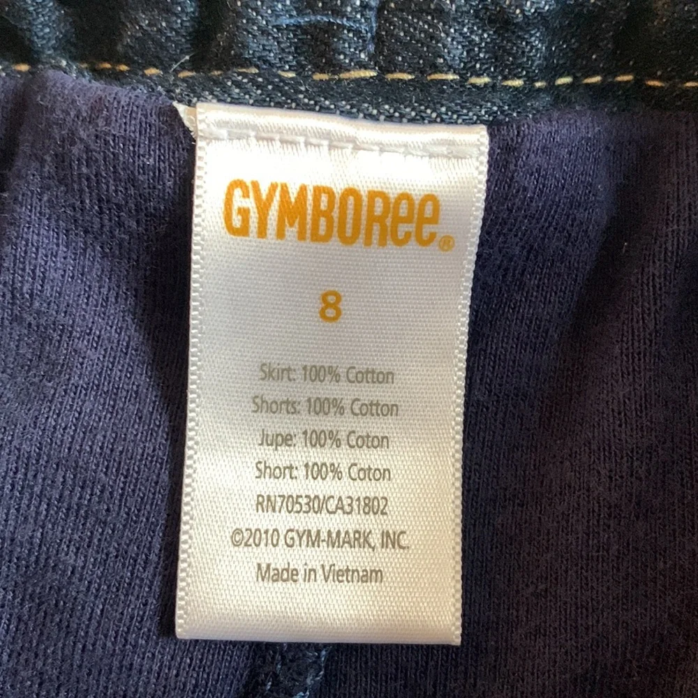 Gymboree Denim Skort/Skirt 8 EUC Jean Skort Adjustable Waist